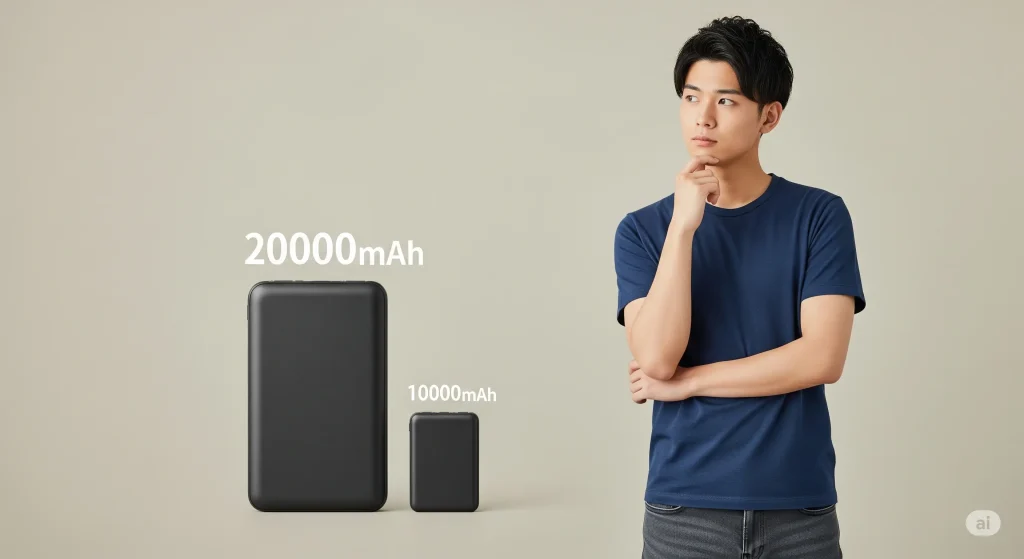 モバイルバッテリーの容量は20,000mAhと10,000mAhどちらがいい?