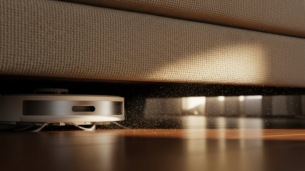 わずか95mmの薄型ボディが家具下を攻略