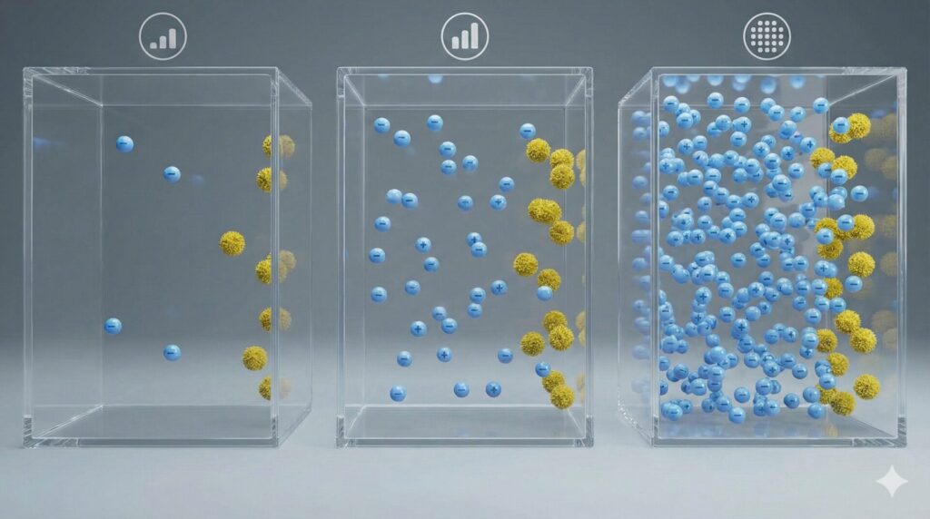 イオン濃度グレードによる静電気除去の速度差