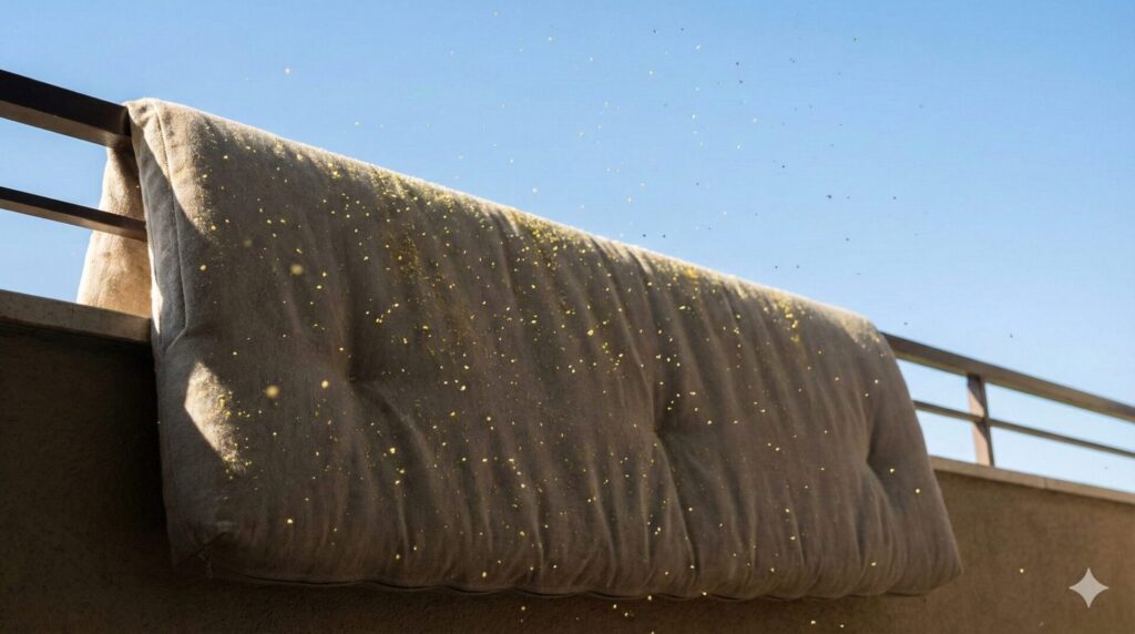 花粉シーズンの布団掃除、正解はこれ!天日干しと「布団についた花粉」の関係